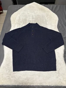 Pull pull homme bleu laine mélangée Untuckitt taille XL manches longues preppy - Photo 1 sur 6