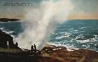 Vintage Postcard Spouting Horn Depoe Bay Waves Coast Highway U. S. 101 Oregon