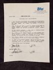 VERY RARE Tommy Herr AUTO'D Topps Contract, St. Louis Cardinals, TOPPS VAULT COA
