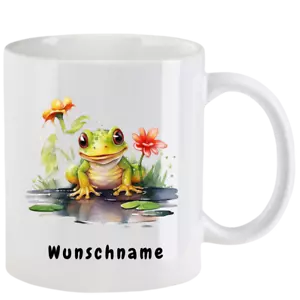 Tasse Frosch aquarell - mit oder ohne Wunschname - 10 Motive - Bild 1 von 21