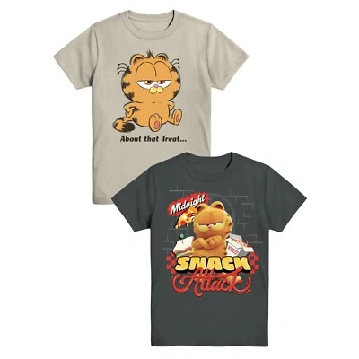 Garfield Boys Graphic Crewneck Tees, 2 Pack Size XS (4/5) - Image 1 of 4