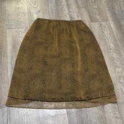 Falda para mujer Tao COMME DES GARCONS talla 6 marrón estampado animal dobladillo con cuentas forrada Foto 1 de 4