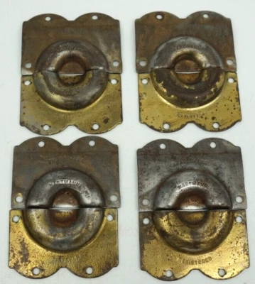 Antigua abrazadera de listones fundidos para baúl de vapor guías decorativas piezas herrajes HARTMANN Foto 1 de 4