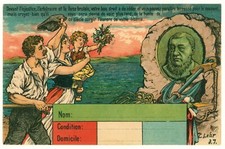 Boer War 1900 Propaganda Card Pre-Printed In Support of President Krüger French
