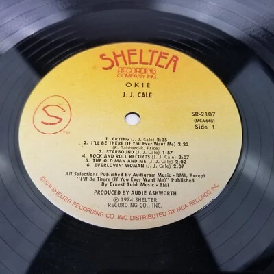 J.J. Cale ‎Okie 1974 Original Vinyl Record LP SR-2107 Folk Rock Blues Rock Foto 1 de 4