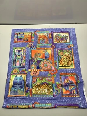 Fanciful Felines Laurel Burch Clothworks Fabric 1 Yard 10” - Image 1 of 4