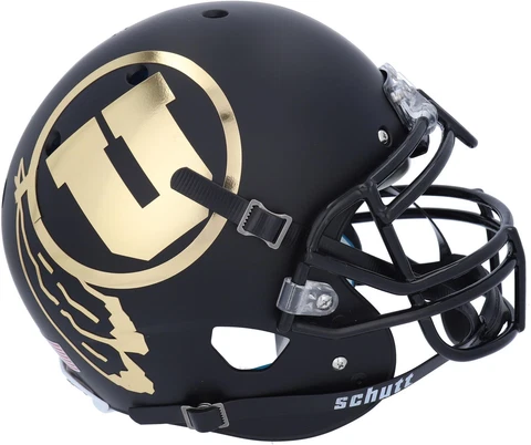 Utah Utes Unsigned Schutt Sports Gold Tradition Alternate Helmet-Fanatics Cover