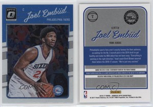 2016-17 Panini Donruss Optic Joel Embiid #1
