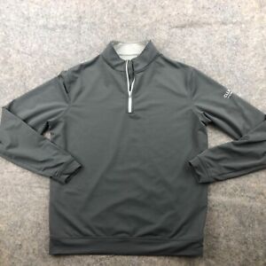 Peter Millar Pullover Mens Medium Gray 1/4 Zip   Outdoors Golf Stretch Shirt *
