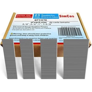 23 Gauge Stainless Steel Pinner Nails 5/83/4113/8 Assorted 4 Sizes Headle - Picture 1 of 6