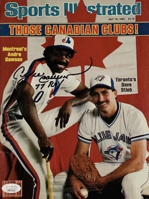 ANDRE DAWSON Montreal Expos Autographed SPORTS ILLUSTRATED JSA COA * WOW * - Image 1 of 4