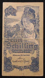 Austria 10 Schilling 1945 - 1st Issue - P-114 (M0205) - BA-K - Picture 1 of 2