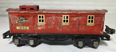 Pre War O Scale Tin Caboose #1682 Lionel - Image 1 of 4