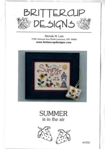 Brittercup Designs "Summer Is In The Air" Counted Cross Stitch Pattern - Picture 1 of 3