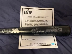 Frank Catalanotto Louisville Slugger Auto Spiel gebrauchter Schläger mit LOA Toronto - Bild 1 von 8