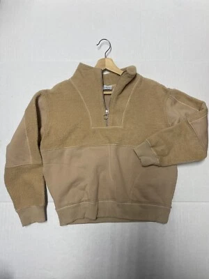 Sudadera corta Heartloom XS / S Cuarto Cremallera Marrón Tostado Vellón Difuso Pullover Foto 1 de 4