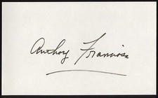 Anthony Franciosa Signed Index Card Signature Vintage Autographed AUTO 