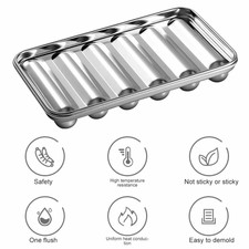 DIY Sausage Heat Resistant Steamed Hot Dog Mold Tray Non Stick Stainless Steel