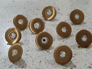 New Lot of 10x 13mm Metal Gold with Diamonte Centre Shank Vintage Sewing Button - Picture 1 of 3