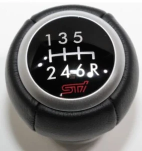 SUBARU Impreza WRX STI Leather Gear Shift Knob ST35022ST170 JDM Japan Genuine - Picture 1 of 7