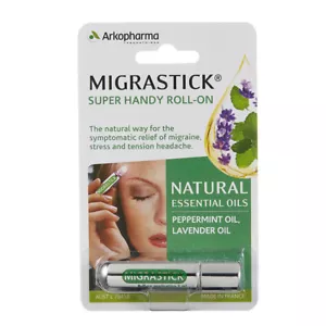 6 X Arkopharma Migrastick - 3ml Roll On ( Migraine Stress Tension Headache ) - Picture 1 of 1