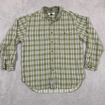 Camisa Tommy Bahama Hombre Manga Larga M 100% Seda Azul/Verde Foto 1 de 4