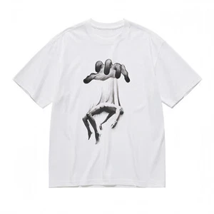 T-shirt uomo con grafica a contrasto arte moderna unisex bianca 100% cotone top USA - Foto 1 di 6