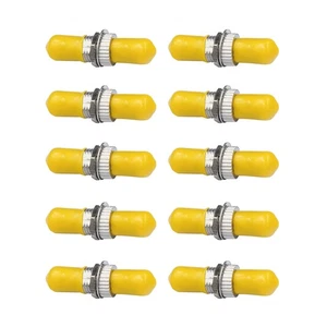 10 Pack Fiber Optic Adaptor ST to ST Singlemode Single Cable Connector Coupler F - Photo 1/6