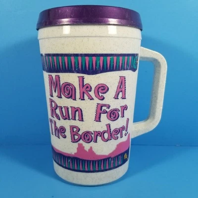 Vintage 1990s Taco Bell “Make A Run For The Border” Mug Tumbler Jug Cup Pepsi - Image 1 of 4