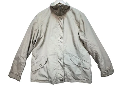 Chaqueta cortavientos ligera Lands End para mujer de nailon talla L 14-16 beige Foto 1 de 4