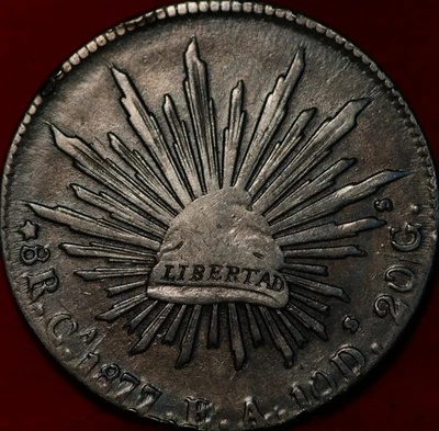 1877 Mexico 8 Reales Silver Foreign Coin - Image 1 of 2