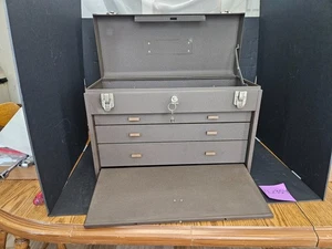 KENNEDY #620 3 DRAWER MACHINIST TOOLCHEST W/KEYS 20 1/2" L x 8 1/2" D x 13 1/2" - Picture 1 of 13