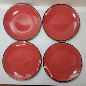 4 Target Worldview Collection Home Salad Plate Red and Black 8 1/4" Stoneware - Picture 1 of 6