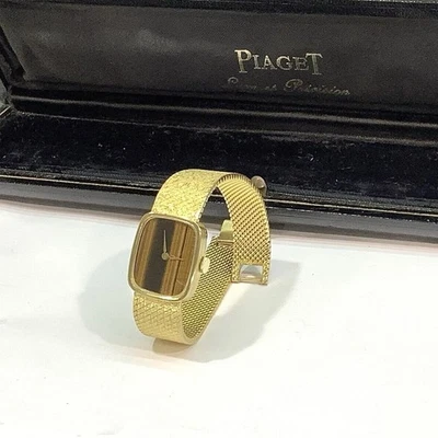 Reloj mecánico vintage Piaget Tigers Eye oro 18K para damas con caja original en muy buena condición Foto 1 de 4