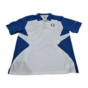 Indianapolis Colts Poloshirt Herren Medium Weiß Blau Reebok Kurzarm NFL - Bild 1 von 4