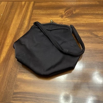 Bolsa de noite vintage Morris Moskowitz preta embreagem Peau De Faille bolsa feminina mão - Imagem 1 de 4