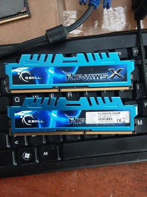 2x 8GB G.SKILL RIPJAWS X F3-1600C9D-16GXM 16GB DDR3 1600MHz PC3-12800U PC RAM - Immagine 1 di 4