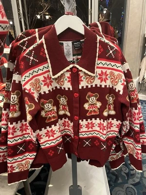 Suéter Cárdigan Mickey Minnie Pan de Jengibre Disney Her Universe XS S M L XL 2XL Foto 1 de 3