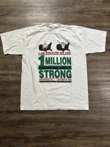 VINTAGE Million Man March 1995 Graphic Shirt Rare Bootleg Mens XL Allsport - Picture 1 of 7
