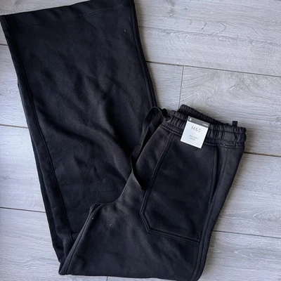 Brand New Marks And Spencer M&S Wide Leg Drawstring Joggers Uk 8 long - Image 1 of 4