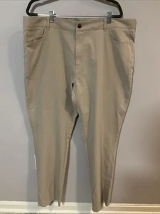 Peter Millar Pantalone Uomo 42x34 Tan EB66 Golf Performance Traspirante - Foto 1 di 17