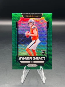 2024 Panini Prizm #3 - Bo Nix Emergent Green Wave Prizm Rookie Card - Picture 1 of 2