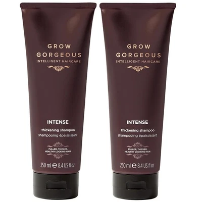 2x Grow Gorgeous Intense Thickening Hair Shampoo 250ml Duo Set 500ml Sealed New - Image 1 of 4