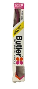 VTG Butler Proxabrush Plastic Handle #605P Dental Care Dark Pink NEW Sealed NIP - Picture 1 of 12