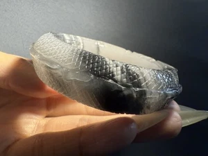 57.9mm Natural Mongolian Jade Sculpture/Shetei Cui/Fine hand carved Dragon - Picture 1 of 9