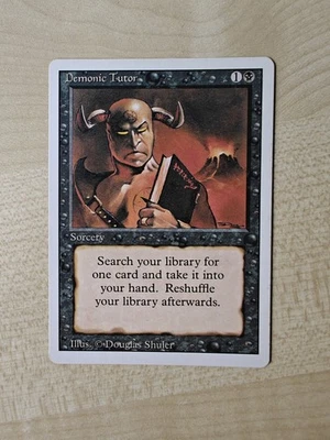 MTG Demonic Tutor Revised NM  - Image 1 of 2