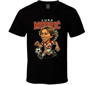 Luka Modric Vintage Retro Caricature T Shirt - Picture 1 of 2
