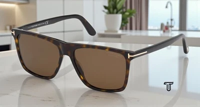 Gafas de sol para hombre Tom Ford Fletcher FT0832 52H Habana marrón plástico polarizado 57 Foto 1 de 4