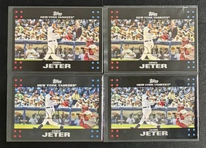 Lot of 4, 2007 Topps Derek Jeter #40.  Bush/Mantle, Red Back SP, No Bush/Mantle  - Picture 1 of 2