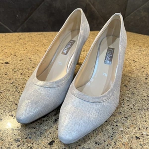 Gebrauchte Damen High Fashion Garbor High Heals, Platin Größe 10 - Bild 1 von 5